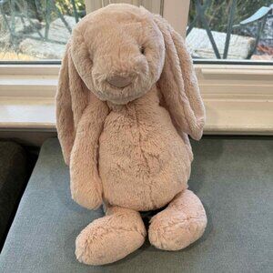 NWOT Rare HTF Jellycat Bashful Blush Pink Bunny Stuffed Animal, Large